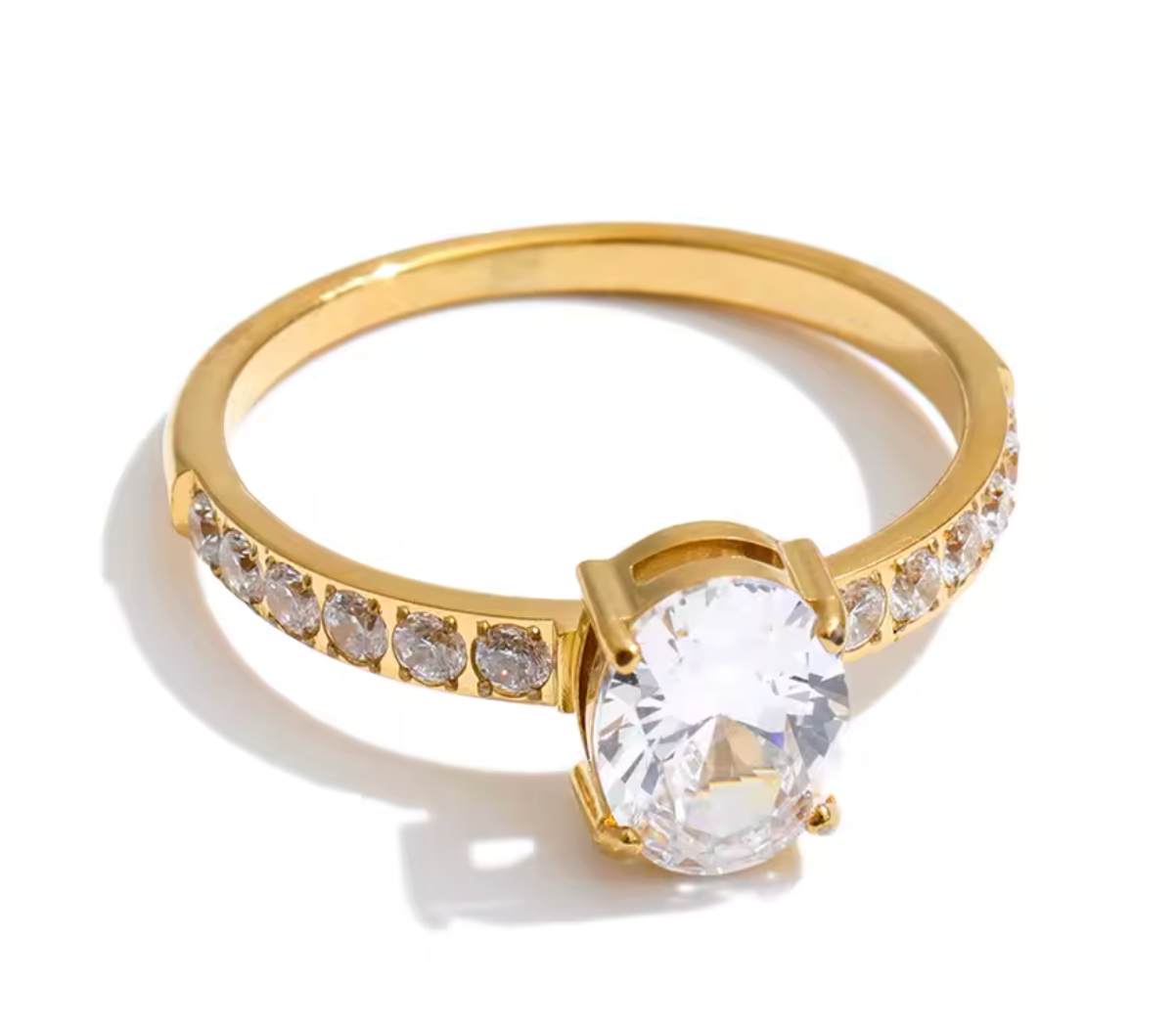 Shiny Cubic Zirconia Engagement Wedding Ring for Women