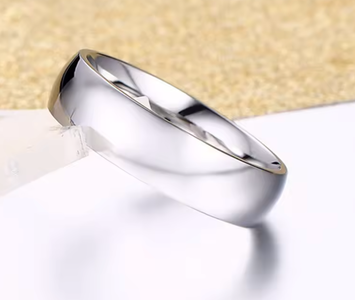 Stainless Steel Wedding & Engagement Band Ring for Women & Men
