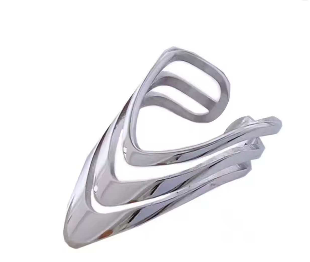 925 Sterling Silver Three-Layer Dress Ring for Women